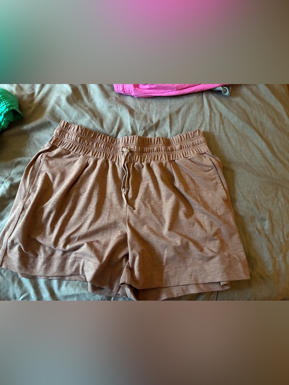 Mondetta Women's Brown Drawstring Athletic Shorts